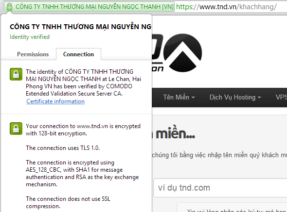 SSL EV Tiếng Việt