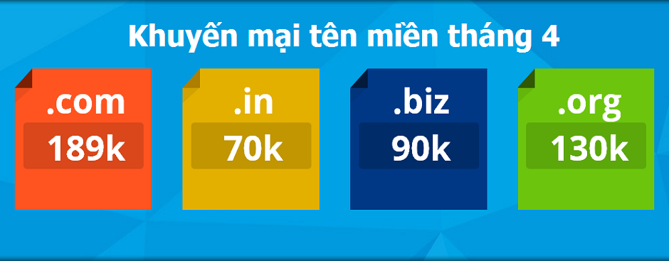 Khuyến mại .com tháng 4
