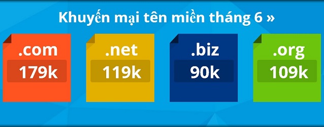 Khuyến mại tên miền quốc tế tháng 6