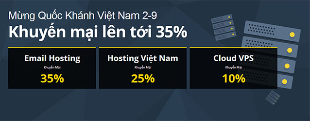 Khuyến mại Hosting 35% mừng quốc khánh 2-9