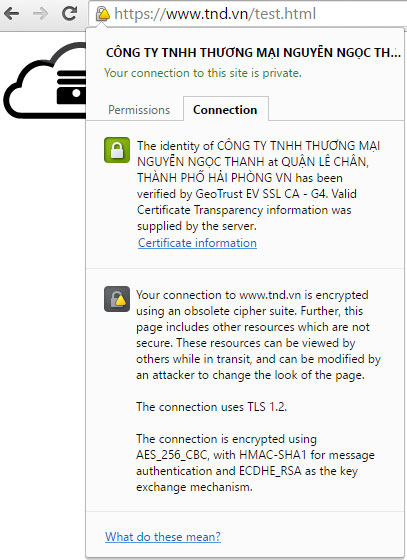 Lỗi ssl giao thức https hiện cảnh báo không bảo mật trên Chrome