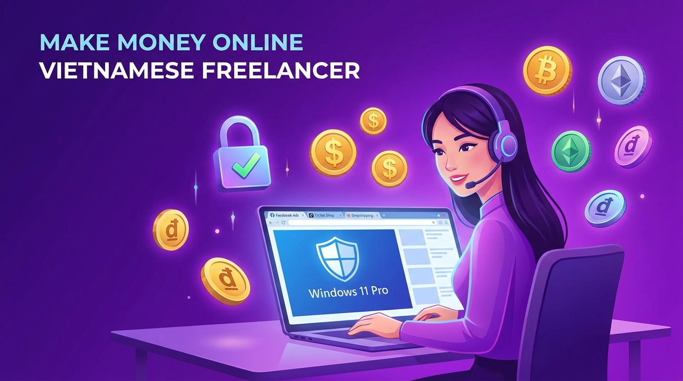 Freelancer MMO Kiếm Tiền Online: Chọn Windows License Nào Cho PC/Laptop An Toàn