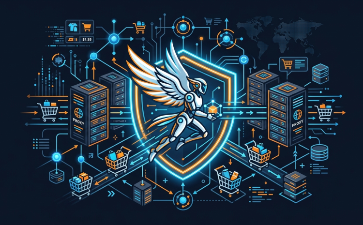Minh hoạ Hermes Agent dùng proxy IPv4 dedicated scrape e-commerce