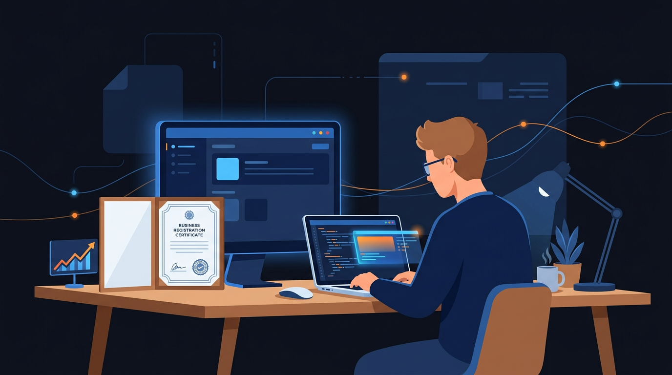 Minh hoạ solo vibe coder đăng ký kinh doanh 2026
