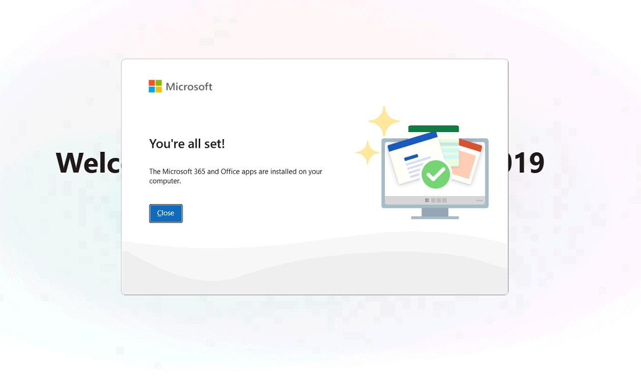 You're all set - Office đã cài xong