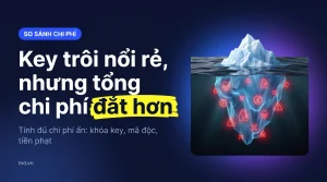 Key trôi nổi rẻ, nhưng tổng chi phí đắt hơn. Tính đủ chi phí ẩn: khóa key, mã độc, tiền phạt