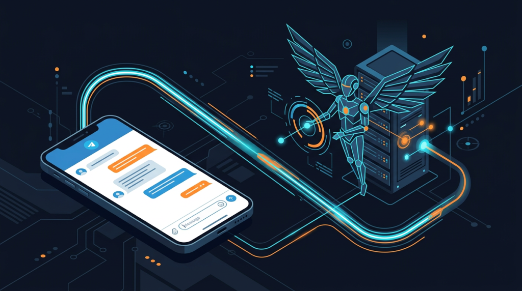 Minh hoạ điều khiển Hermes Agent qua Telegram bot từ phone