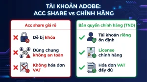 Mua Tài Khoản Adobe: Acc Share Giá Rẻ vs Bản Quyền Chính Hãng