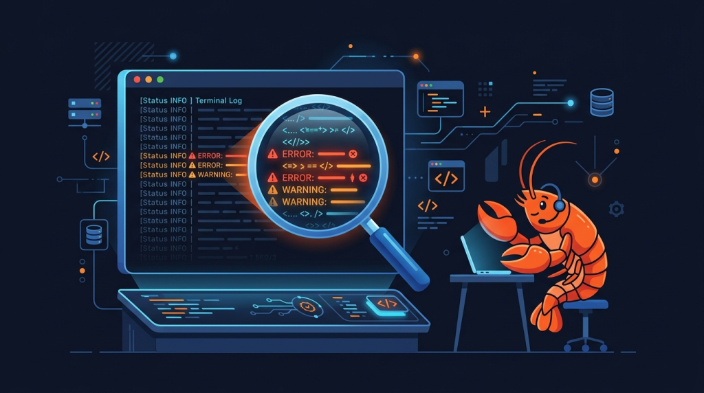 Minh hoạ debug OpenClaw log lỗi gateway