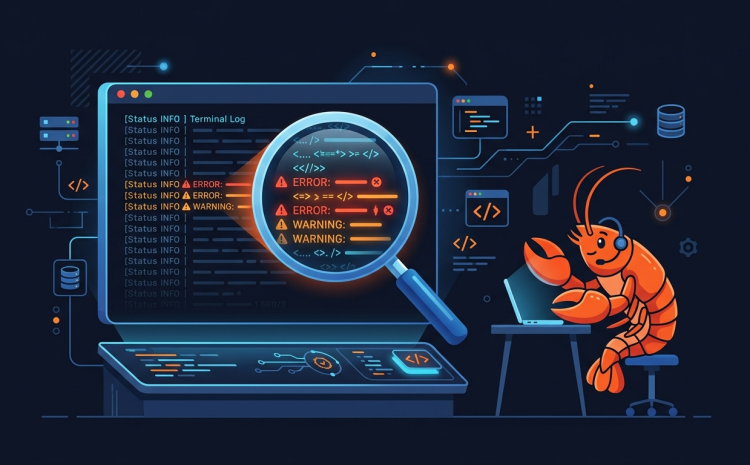 Minh hoạ debug OpenClaw log lỗi gateway