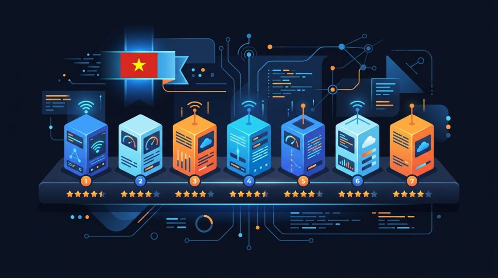 Minh họa top 7 VPS Việt Nam giá rẻ 2026 so sánh
