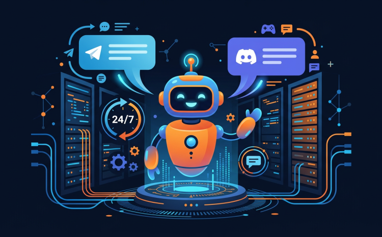 Minh họa VPS chạy bot Telegram Discord 24/7