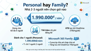 Có nên nâng từ Personal lên Family khi nhà có 2-3 người dùng