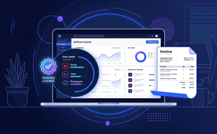 Mua Adobe bản quyền chính hãng tại TND: tài khoản teams và hóa đơn