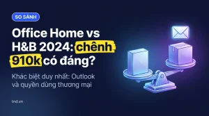 Office Home vs H&B 2024: chênh 910k có đáng?. Khác biệt duy nhất: Outlook và quyền dùng thương mại