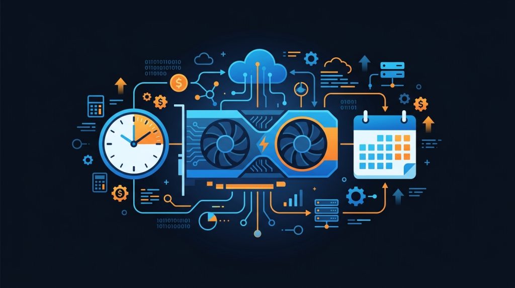 Minh họa VPS GPU thuê tháng vs theo giờ AI workload