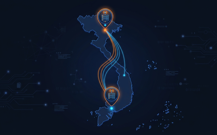 Minh họa VPS Hà Nội vs TP HCM vs Đà Nẵng chọn datacenter