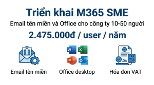 Microsoft 365 Business Standard cho công ty 10-50 người triển khai sao