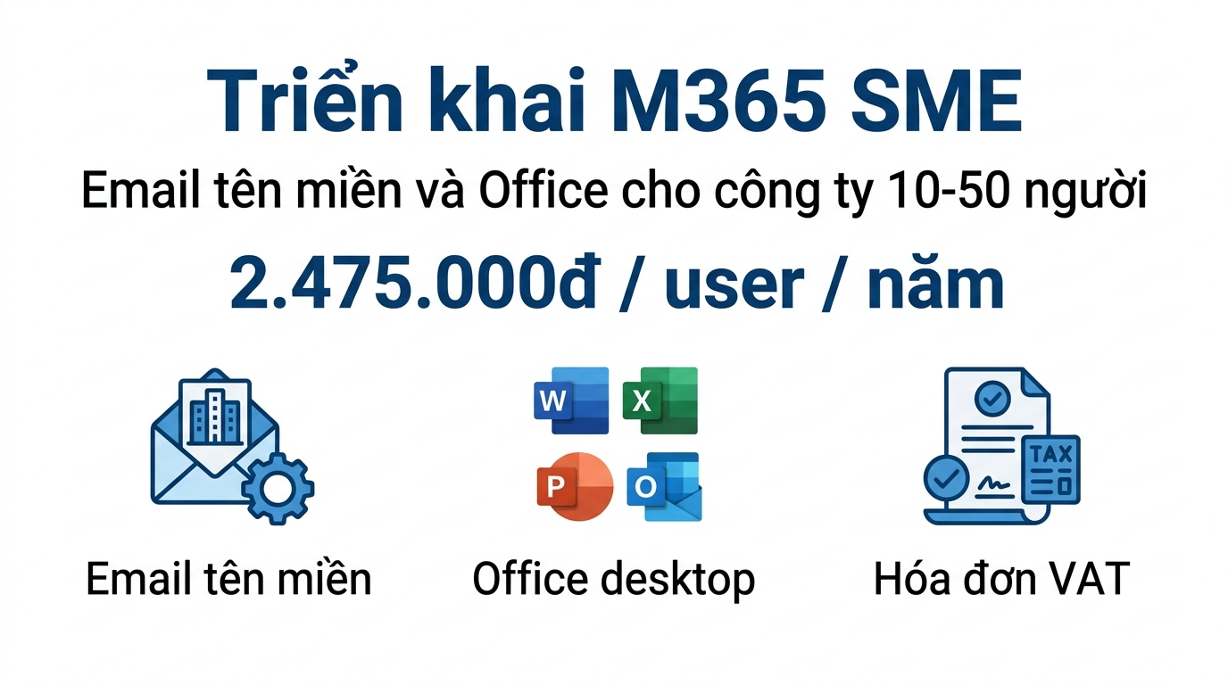 Microsoft 365 Business Standard cho công ty 10-50 người triển khai sao