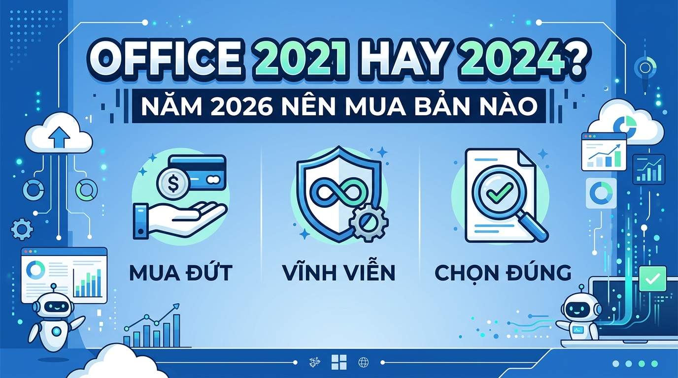 Office 2021 năm 2026 còn đáng mua không khi đã có bản 2024