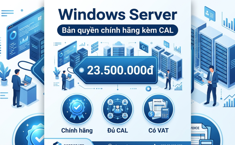 Mua Windows Server bản quyền chính hãng ở đâu, kèm CAL đúng chuẩn