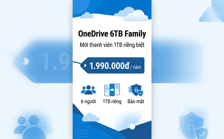6TB OneDrive của Microsoft 365 Family chia thế nào giữa các thành viên