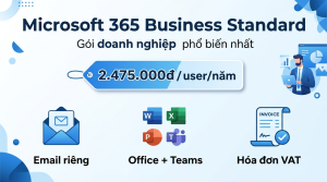 Microsoft 365 Business Standard gồm gì, vì sao là gói phổ biến nhất