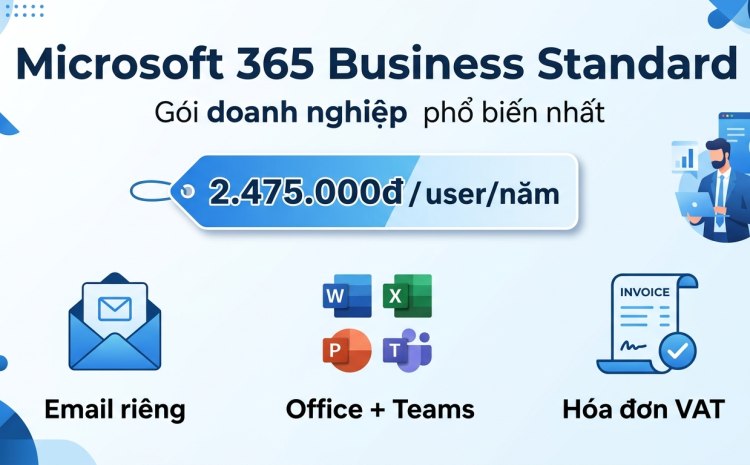 Microsoft 365 Business Standard gồm gì, vì sao là gói phổ biến nhất