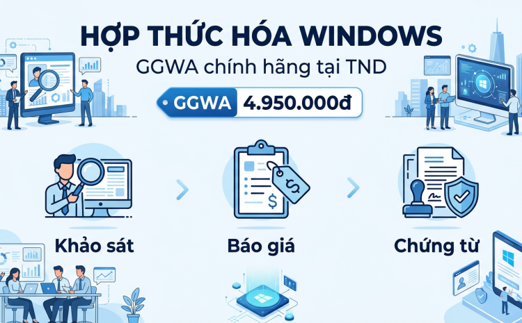 Mua GGWA hợp thức hóa Windows tại TND: quy trình và chứng từ