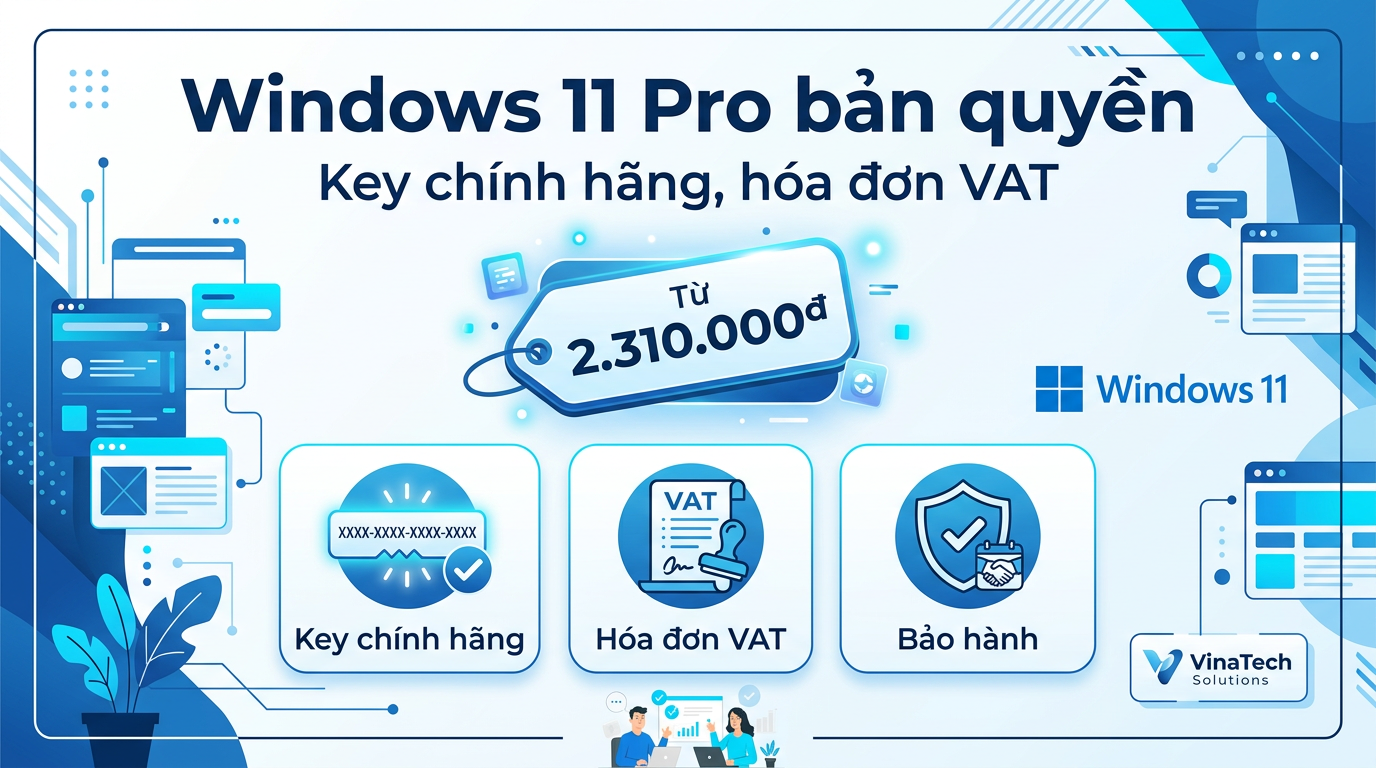 Mua Windows 11 Pro bản quyền tại TND: hóa đơn và bảo hành key