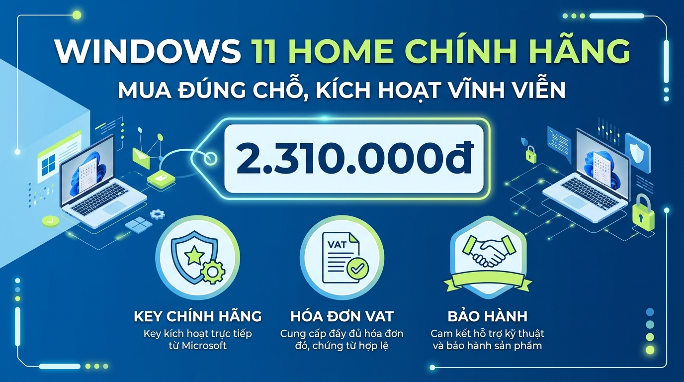 Mua Windows 11 Home bản quyền chính hãng ở đâu tại Việt Nam