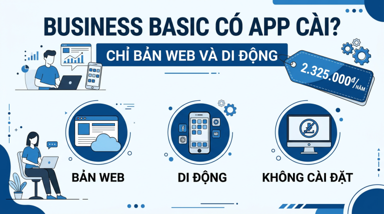 Business Basic có Word Excel bản cài đặt không, giới hạn ở đâu