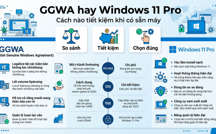 GGWA hay mua Windows 11 Pro mới: cách nào tiết kiệm khi có sẵn máy