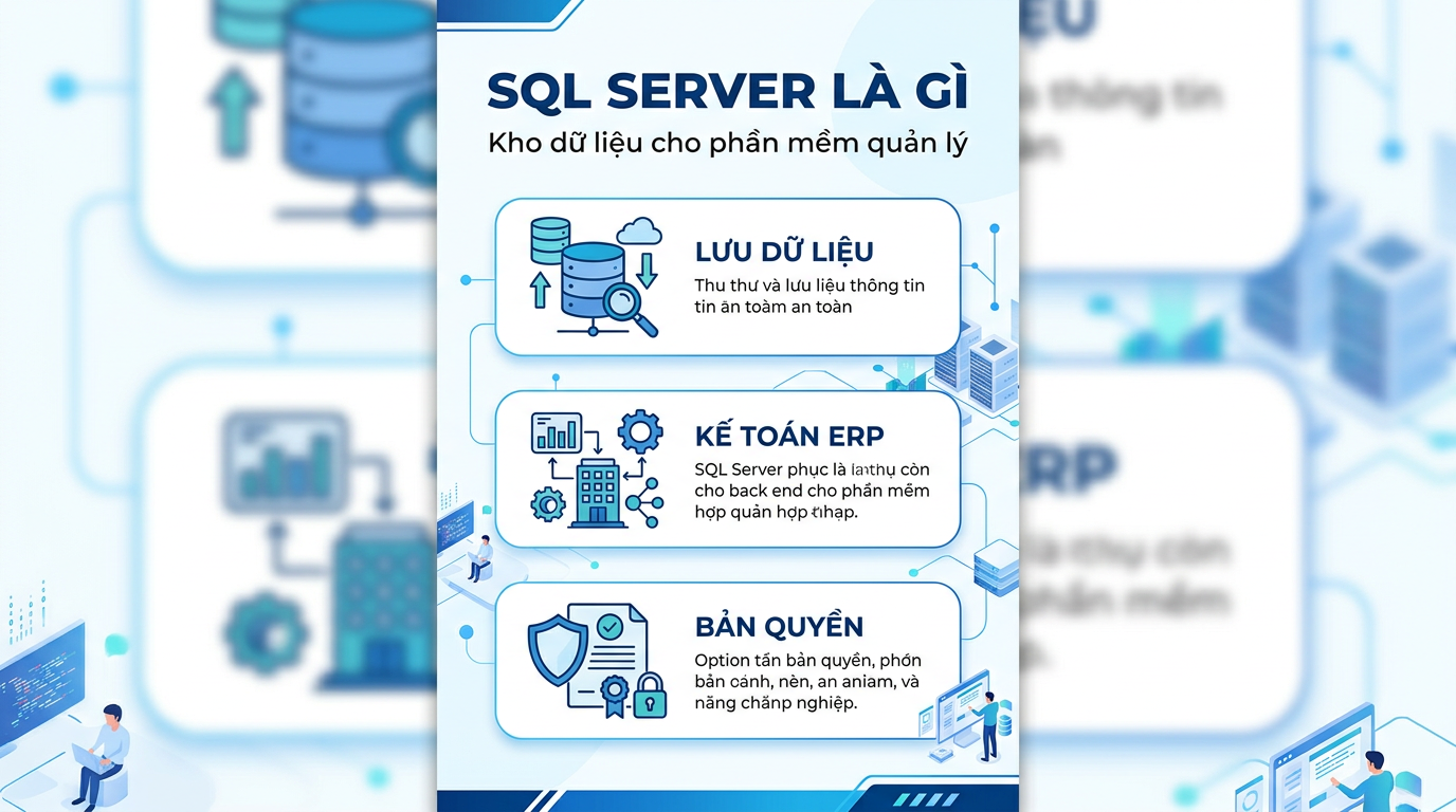 SQL Server dùng để làm gì, vì sao phần mềm quản lý doanh nghiệp cần nó