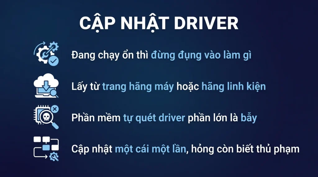 Cập nhật driver trên Windows 11: nên và không nên