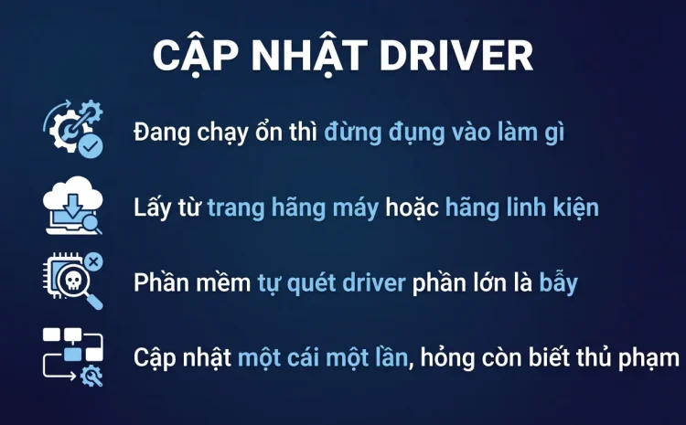 Cập nhật driver trên Windows 11: nên và không nên