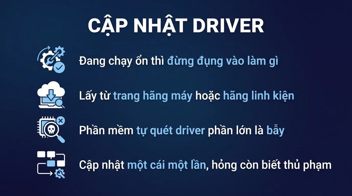 Cập nhật driver trên Windows 11: nên và không nên