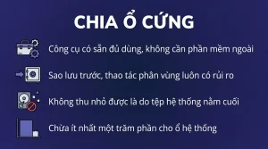 Chia ổ cứng trên Windows 11 mà không mất dữ liệu