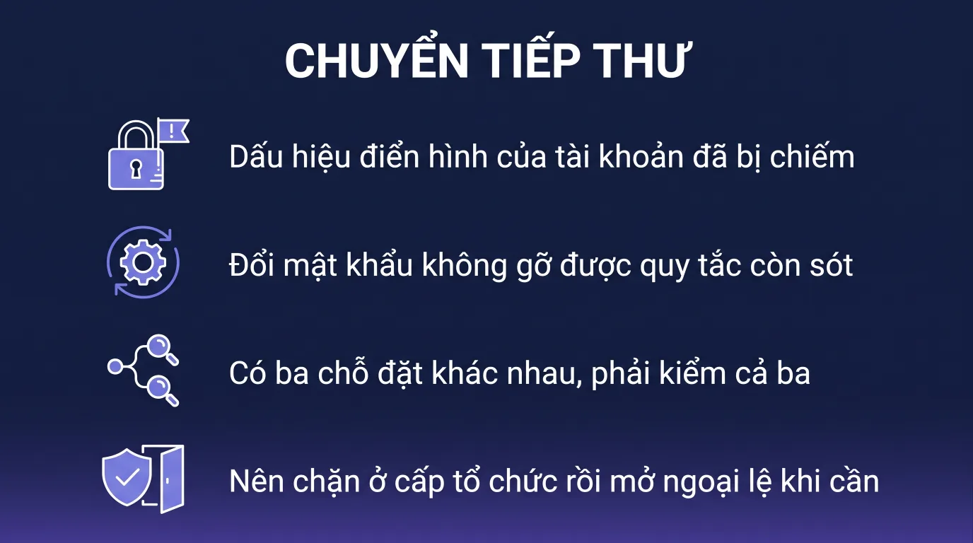 Chuyển tiếp email tự động và rủi ro bảo mật