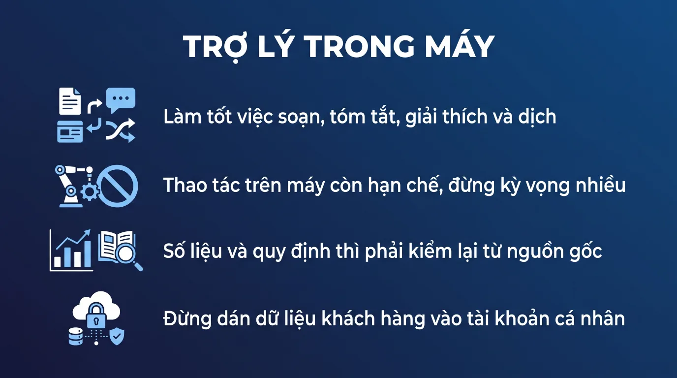 Copilot trên Windows 11: làm được gì và không làm gì