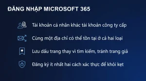 Đăng nhập Microsoft 365 trên web và trên ứng dụng