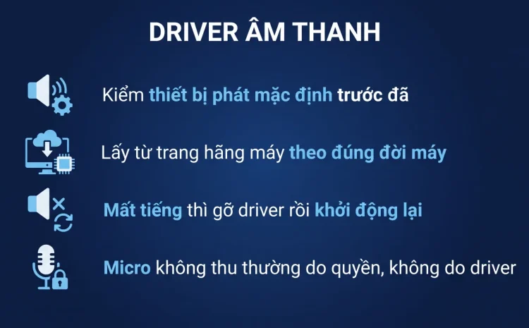 Driver âm thanh Realtek trên Windows 11: cài đúng bản