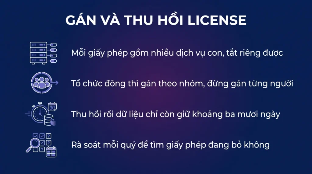 Gán và thu hồi license Microsoft 365 đúng cách