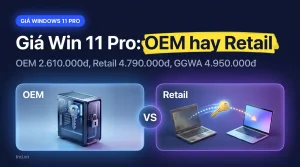 Giá Windows 11 Pro bản quyền 2026: OEM, Retail, GGWA khác vì sao