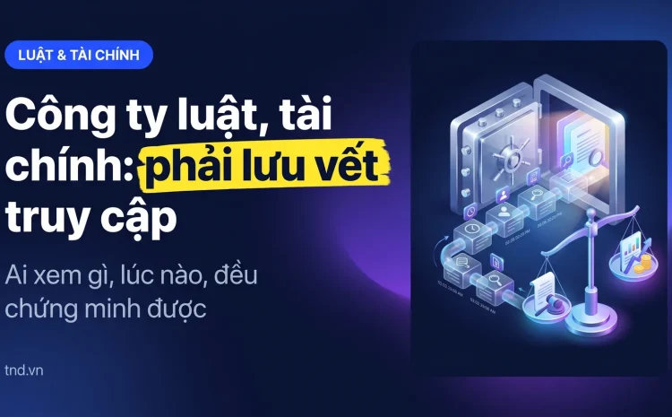 Công ty luật, tài chính: phải lưu vết truy cập. Ai xem gì, lúc nào, đều chứng minh được