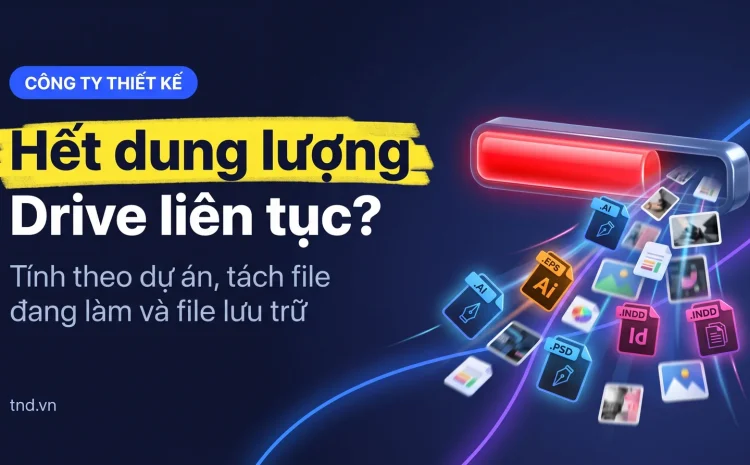 Hết dung lượng Drive liên tục?. Tính theo dự án, tách file đang làm và file lưu trữ