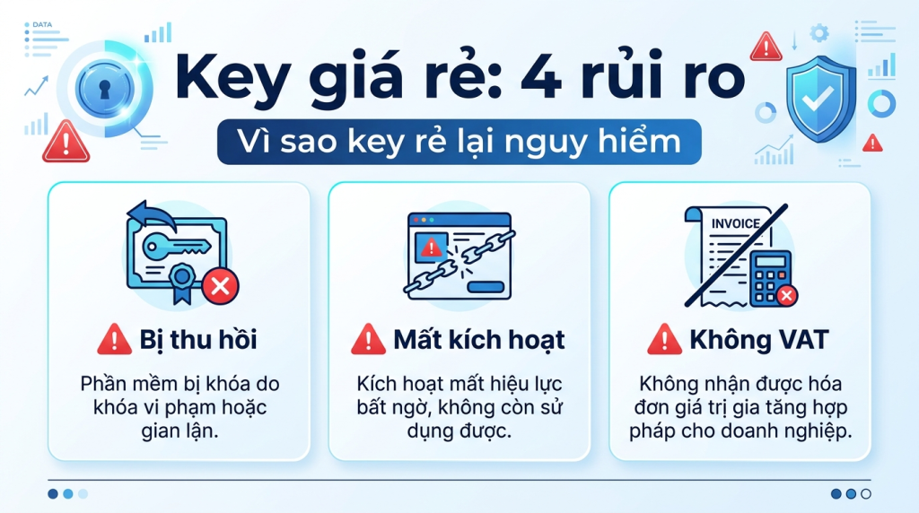 Mua key phần mềm giá rẻ trên sàn thương mại điện tử: rủi ro thật sự