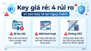 Mua key phần mềm giá rẻ trên sàn thương mại điện tử: rủi ro thật sự