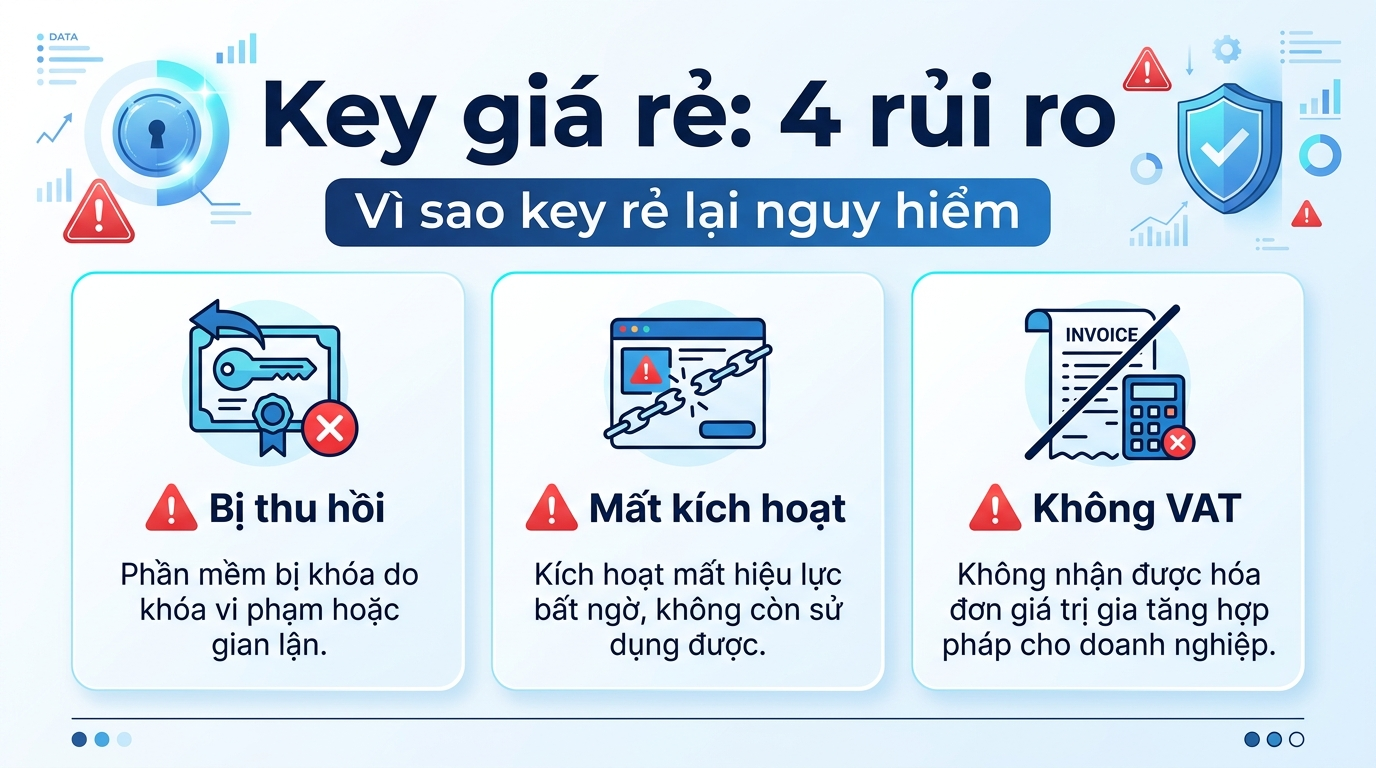 Mua key phần mềm giá rẻ trên sàn thương mại điện tử: rủi ro thật sự
