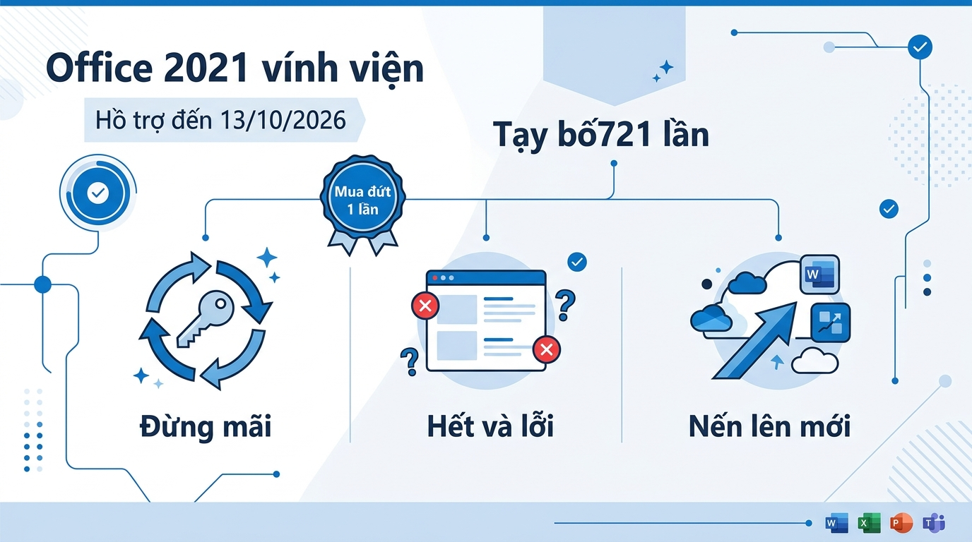 Office 2021 vĩnh viễn dùng được bao lâu, khi nào Microsoft ngừng hỗ trợ
